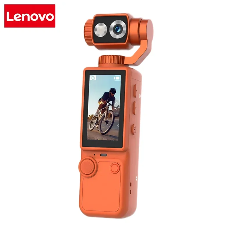 Lenovo 4K HD WiFi Sport-Actionkamera, tragbare Reise- und Fahrradkamera, Mini-Sportkamera für Motorrad und Vlogging