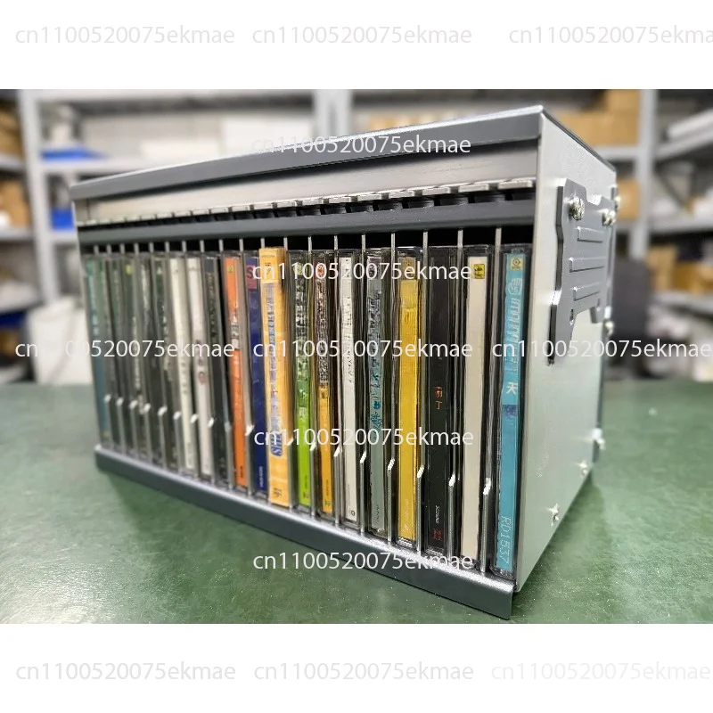 Classic Cyberpunk Press‑Pop Metal CD Storage Box, Snap‑Close Hard Shell Disc Collection Container