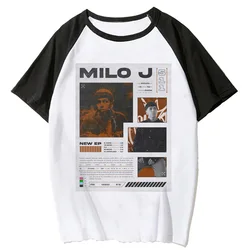 Milo j t shirt women Y2K manga summer t-shirts girl funny comic anime clothing