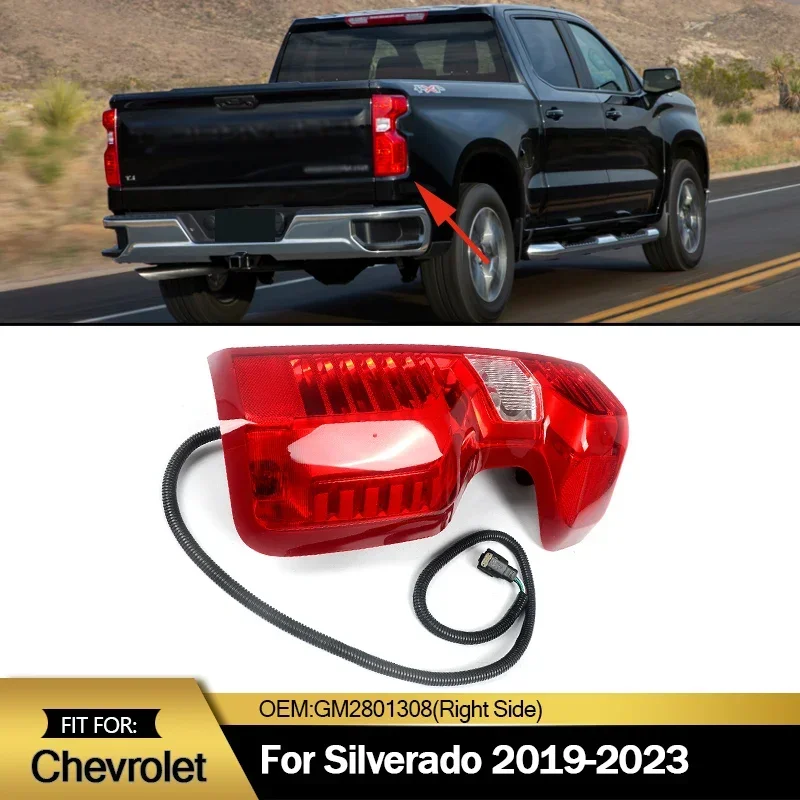 For Chevrolet Silverado Tail Light Brake Lamp Passenger Side Halogen  2019-2023