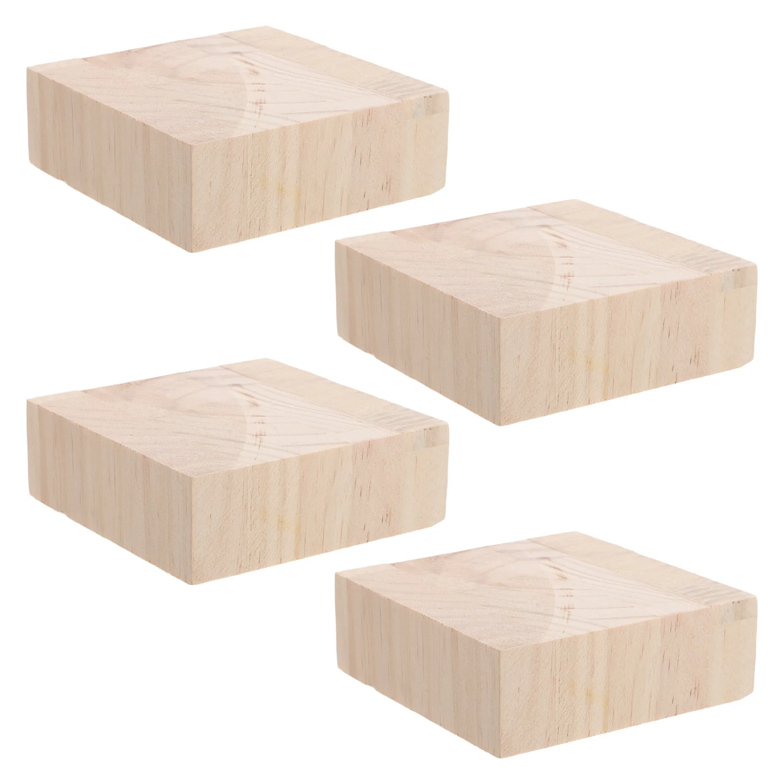 

4Pcs Furniture Raisers Wooden Bed Table Chair Leg Extenders Antislip Pads for Hardwood Floors Heavyduty Support