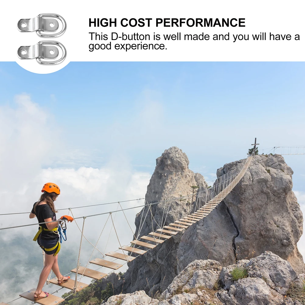 

4Pcs D-Shaped Tie Down Rings Galvanized Iron for Trailers Trucks Rv Bed Anchors Mounting Brackets Tie Down Anchor