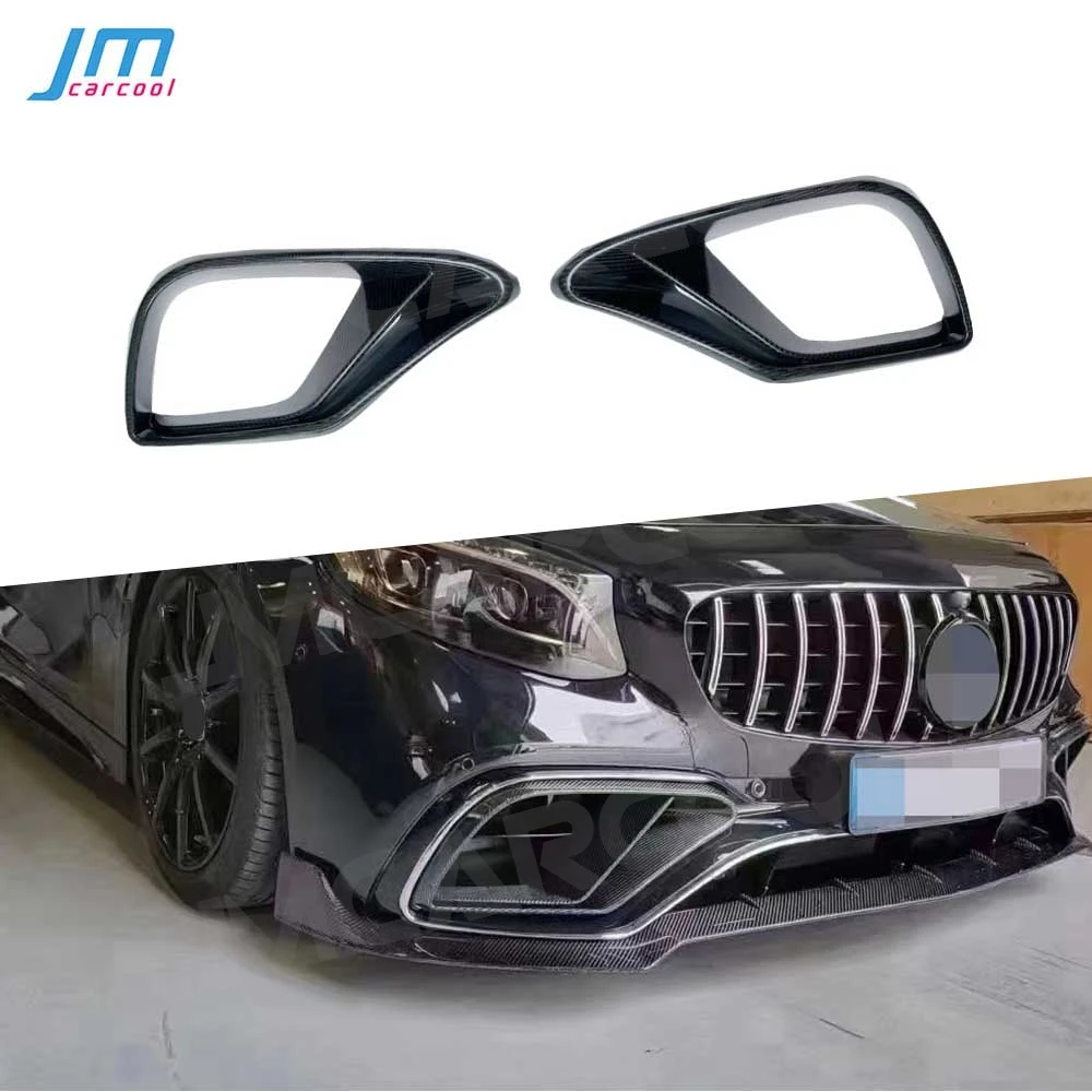 

Carbon Fiber Front Bumper Air Vent Trims for Benz S Class W217 C217 S63 S65 AMG Coupe 2014-2019 Body Kits Car Accessories