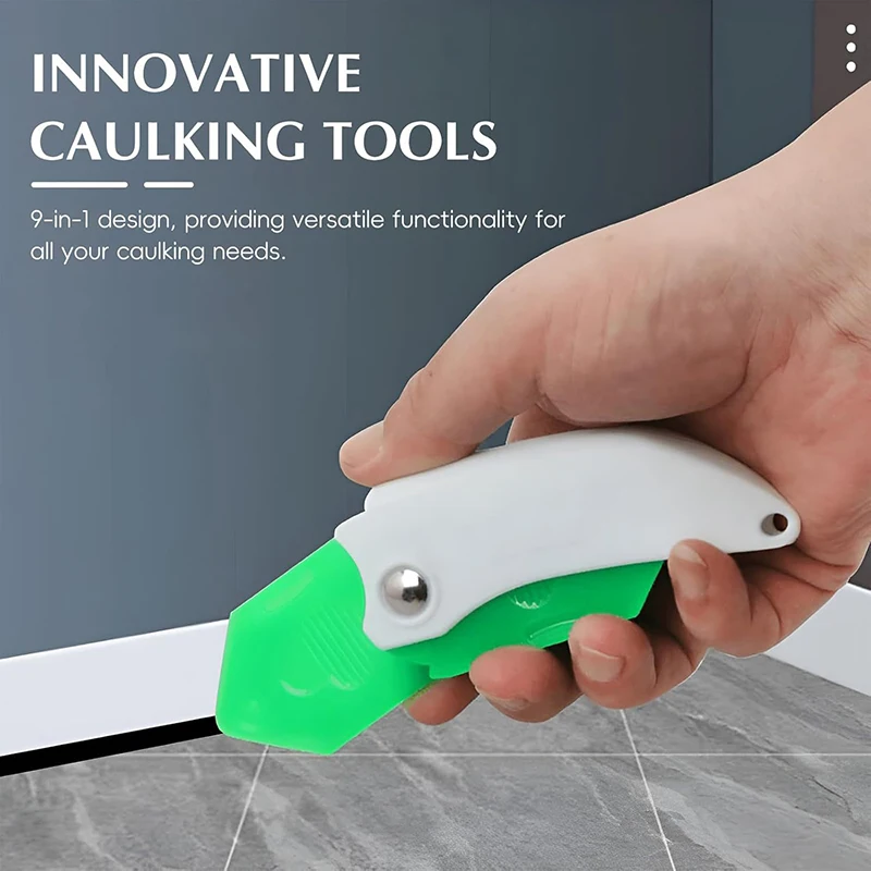 Glue Scraper Nine-in-one Multi-function Scraper Glass Glue Trimmer Sealant Applicator Scraper For Tile Window Grout Edge Remova