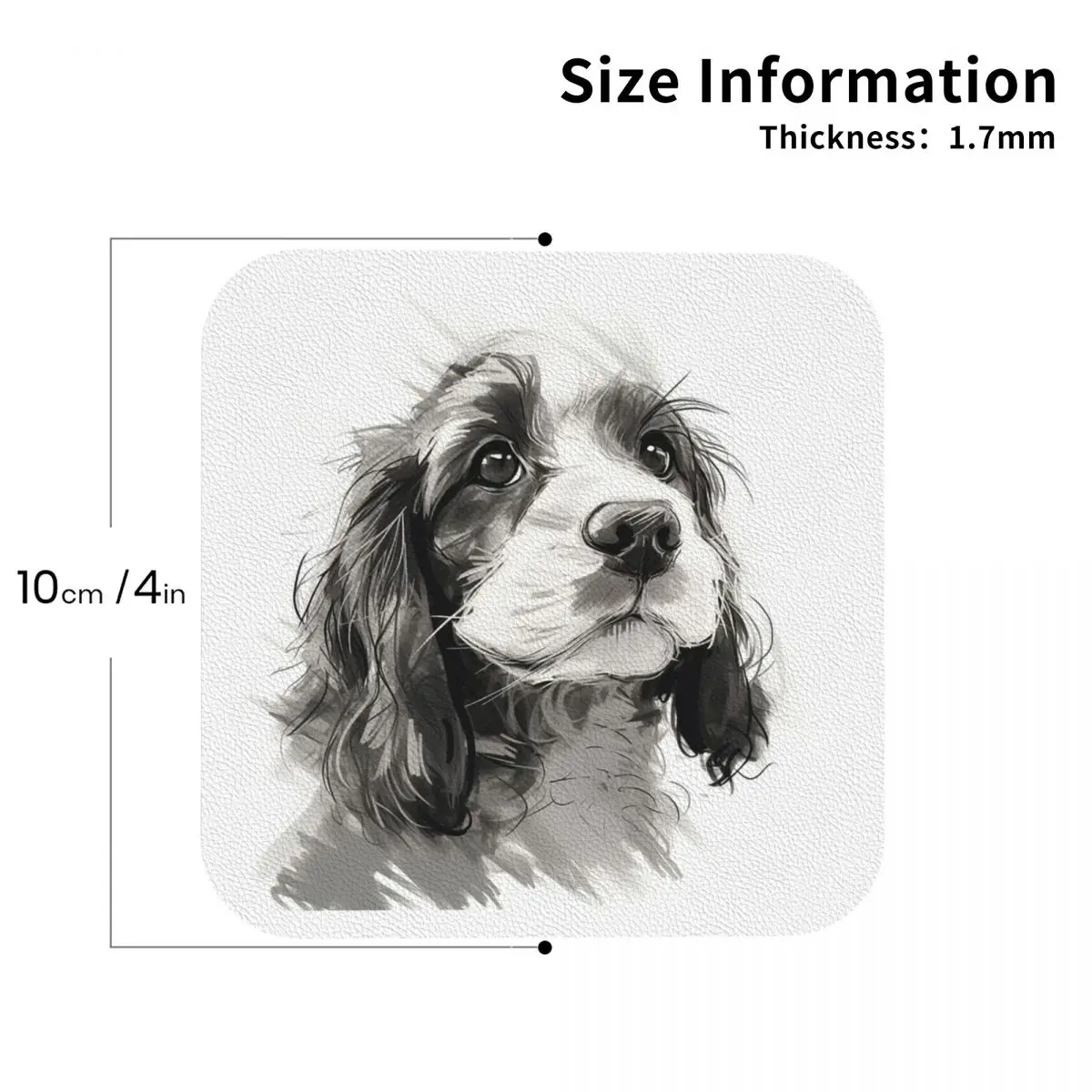 Cocker Spaniel Puppy Sugar-Coated Cuteness Coasters Kitchen Placemats Insulation Cup Coffee Mats  Tableware Pads Set of 4