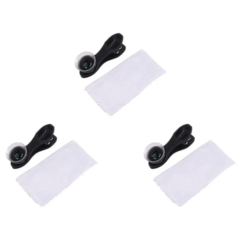 3X Apexel Phone Lens 2 In 1 Clip-On 12 X Macro + 24 X Super Macro Lens Kit For 7/6S / 6S Plus Ios Android 24Xm
