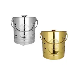 Burning Bucket Metal Paper Burn Barrel with Lid and Handle Incinerator Can