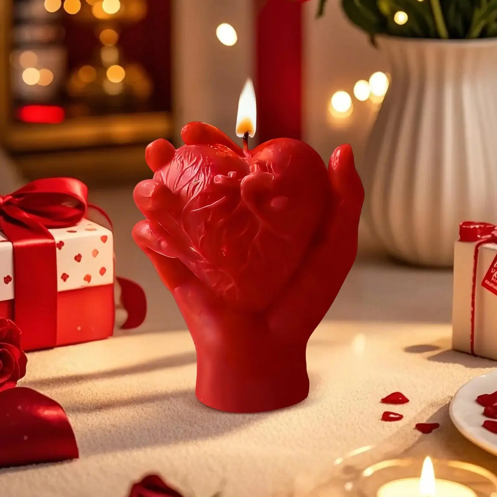 Handgehaltene Herz-Aromatherapie-Kerzen, Valentinstags-Duftkerzen, herzförmige Kerze, Liebesliebhaber-Kerze, romantische Kerze