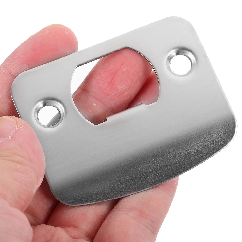 

2 Pcs Lock Tongue Buckle Door Guard Plate Strike Plates Exterior Doors Deadbolt Restorer Protector Stainless Steel Reinforcement
