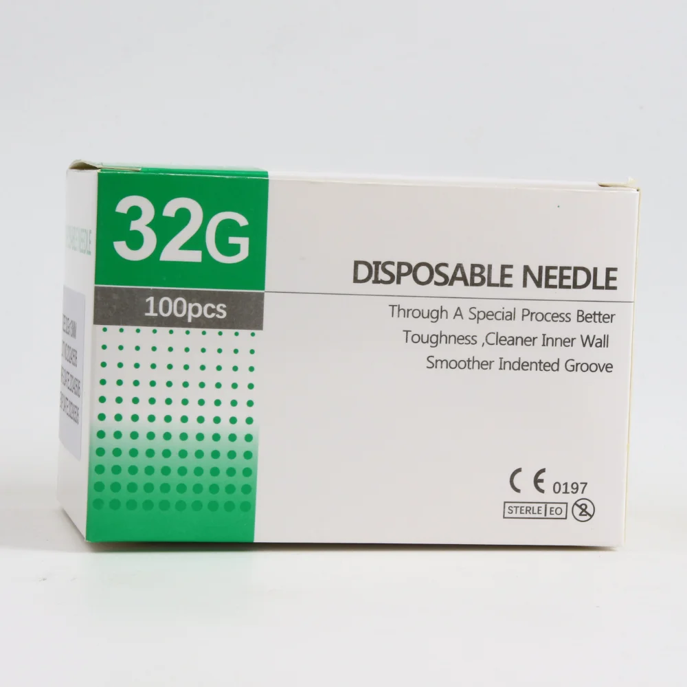 

100pcs Disposable Sterile Needle 32G 4/6/8/13/1.5/2.5MM Painless Small Beauty Needle Injector Micro Plastic Syring Tools