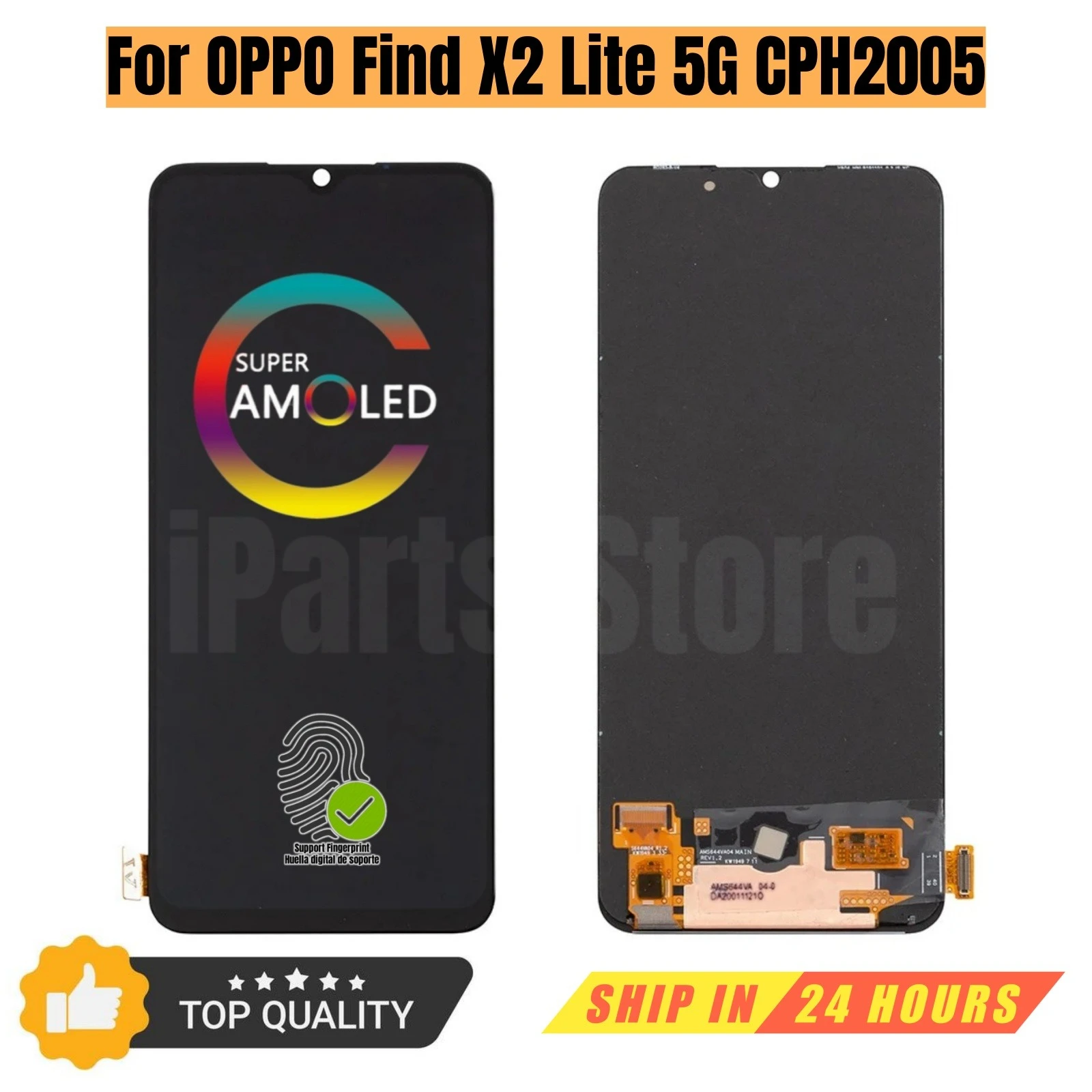 iparts-replacement-display-for-oppo-find-x2-lite-5g-cph2005-amoled-touch-screen-digitizer-assembly-with-all-funcations-oem