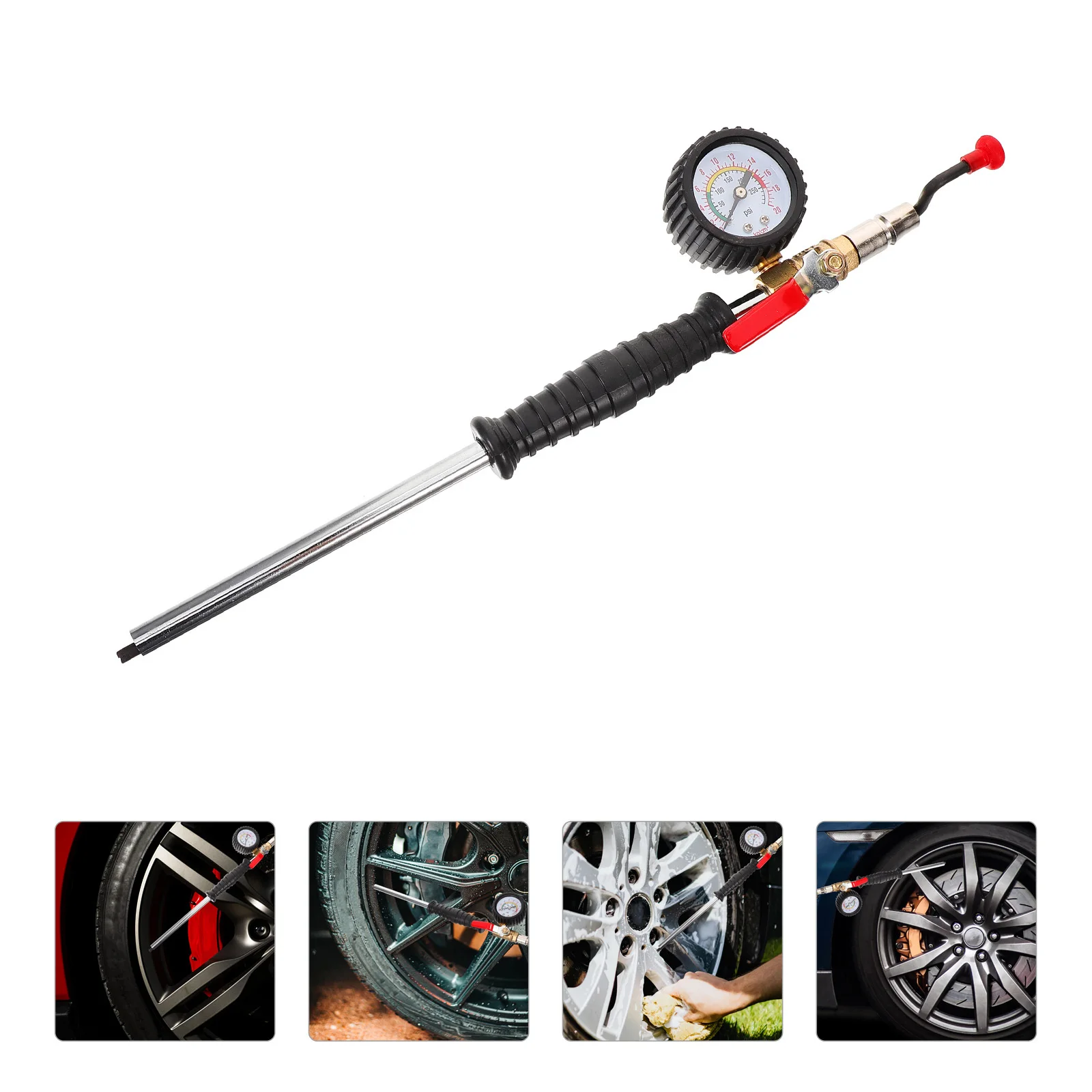

Gauge Metal Inflator For Car Motorcycle Tire Air Pressure Gauge For Tires Truck Tire Air Pressure Check Repair Tool