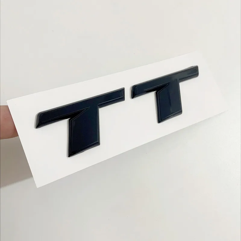 ثلاثية الأبعاد ABS كروم أسود TT شعار رسائل سيارة جذع شعار شارة مائي لأودي TT RS MK1 8N 8J MK3 8S MK2 TT ملصق اكسسوارات