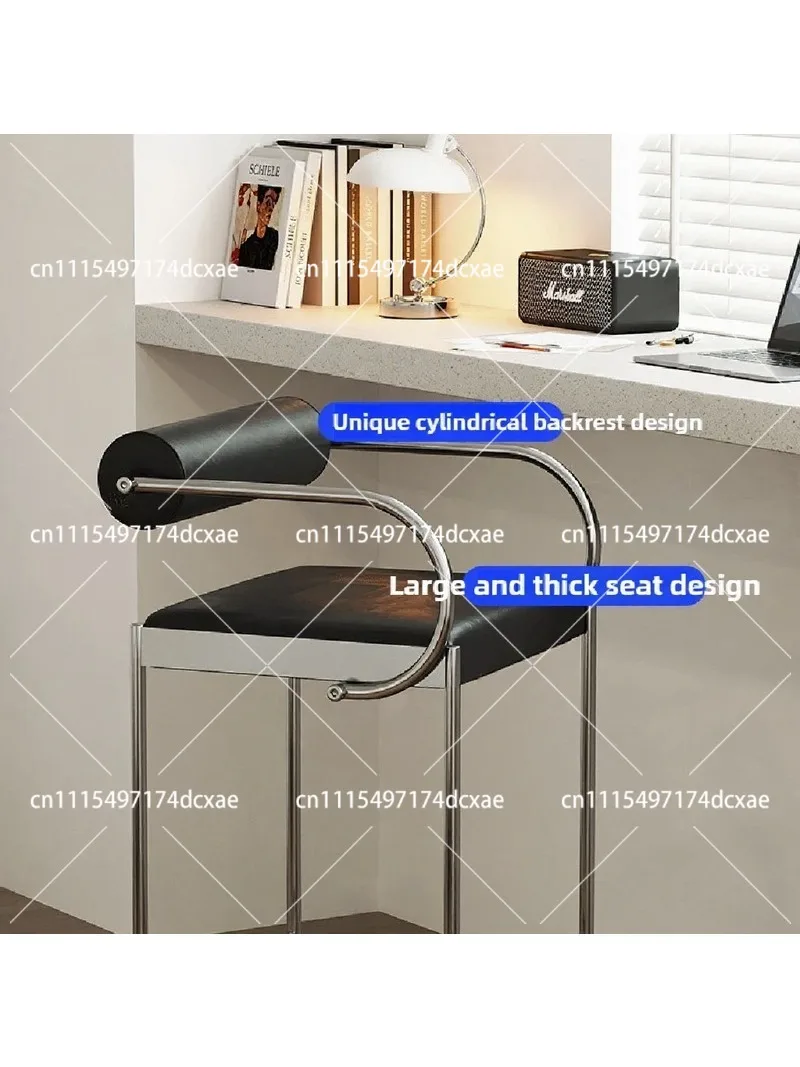 Bar Stool with Backrest Modern Minimalist Kitchen Island Stool for Home Cafe Scandinavian Counter Seat