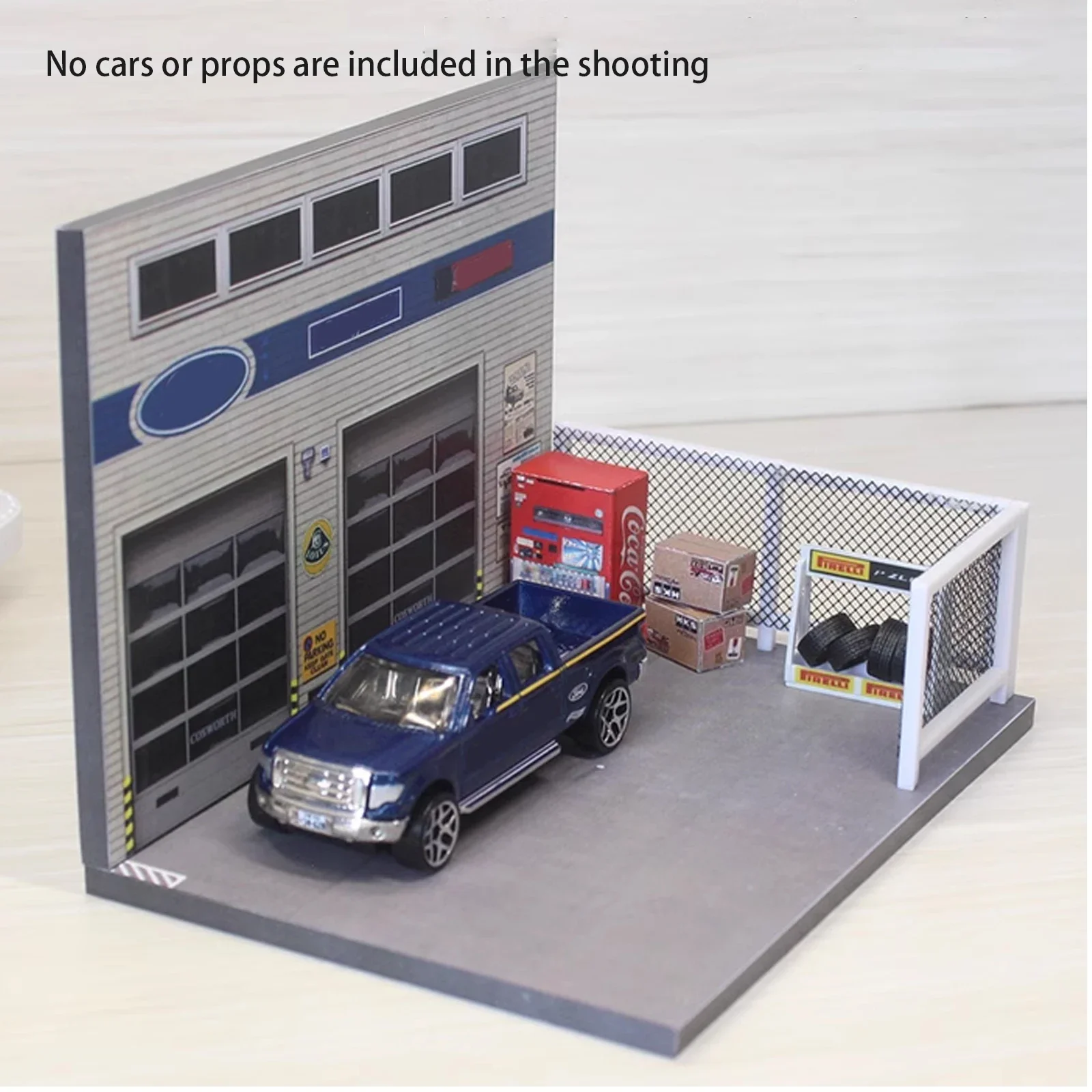 ใหม่ 1:64 โรงรถที่จอดรถรุ่น Diorama City Street Building ฉากของเล่นสนุกชุดอุปกรณ์เสริมของขวัญ