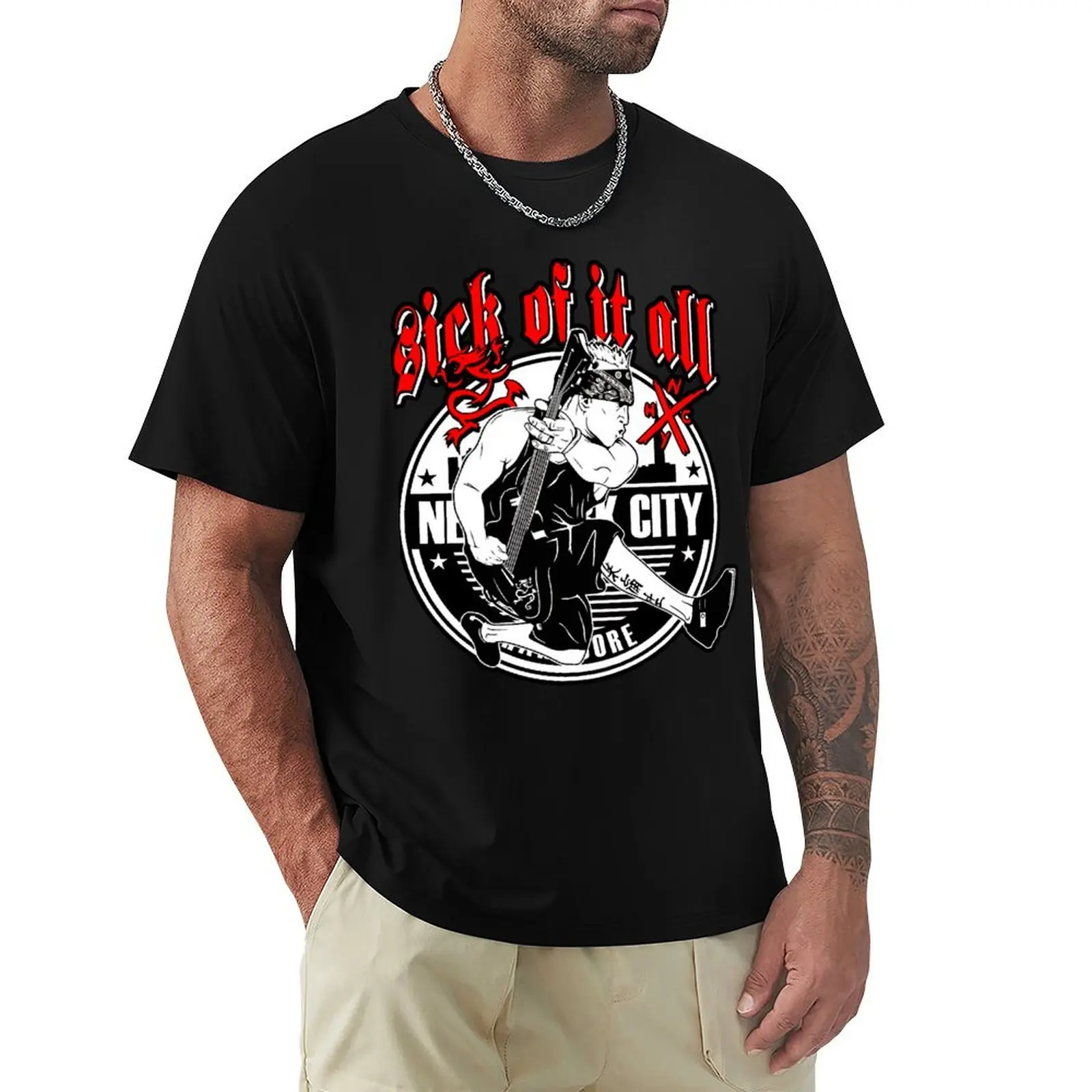 

New 03 Sick of It All logo T-Shirt anime stuff shirts graphic tee vintage t shirts shirts men