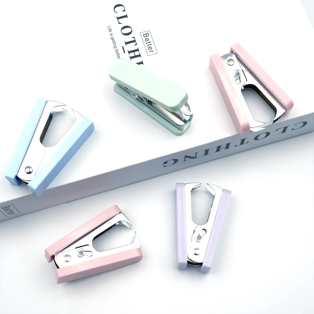 

Acrylic Nail Remover Handheld Stapler Pocket File Puller Manual Staplers Mini Office Classroom Supplies