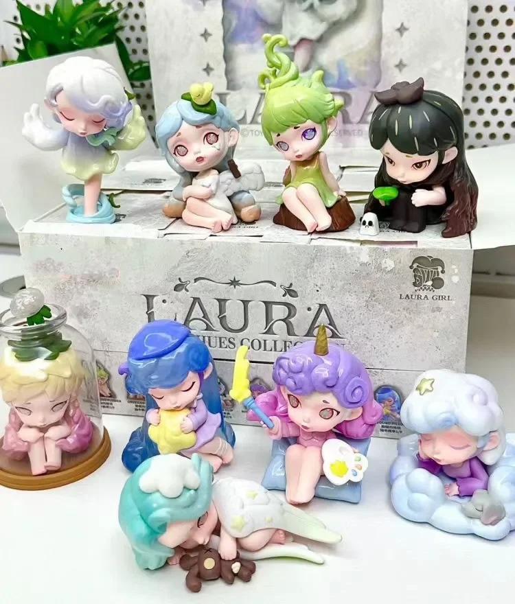 Toys Model Confirm Style Cute Anime Figure Gift Surprise Box Original Laura Mood Color Series Blind Box