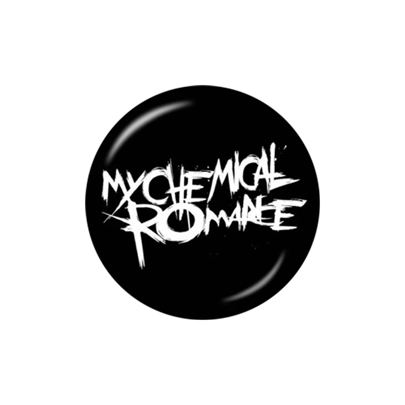 Rock Band My Chemical Romance Pattern 10pcs 12mm/16mm/18mm/20mm/25mm/30mm Round Photo Glass Cabochon Demo Flat Back Making