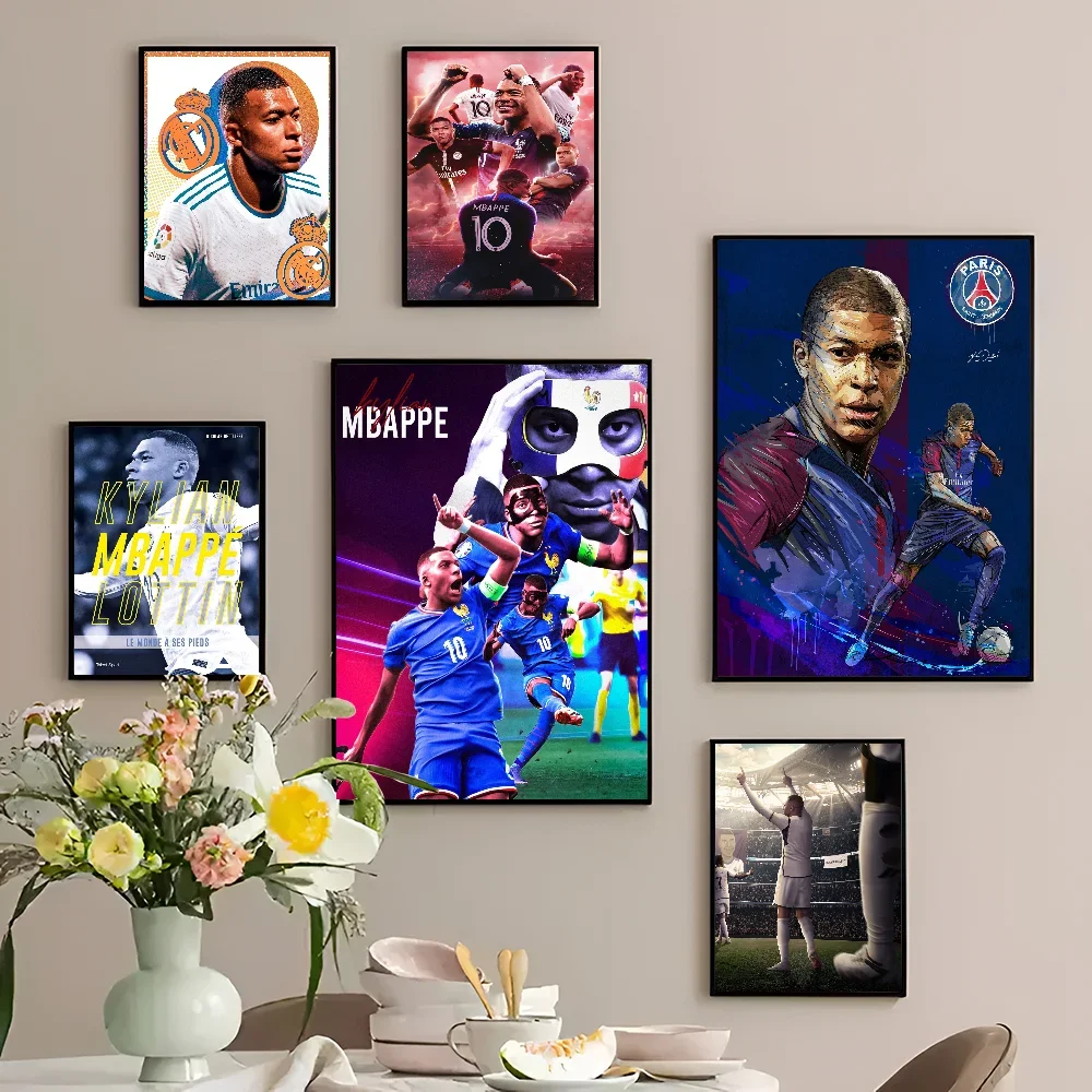 K-Kylian M-Mbappe Good Quality Prints and Posters Vintage Room Home Bar Cafe Decor Aesthetic Art Wall Painting