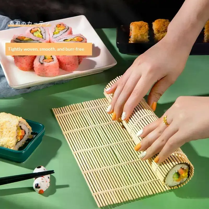 Sushi Mat Bamboo - Tappetino per Sushi Fai-da-Te in Bambù,