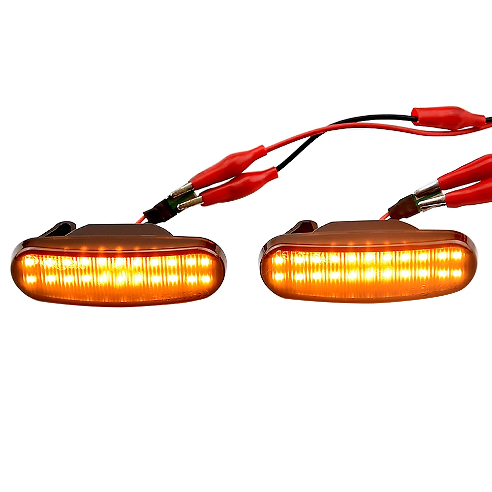For Fiat Panda Punto Evo Stilo Qubo Peugeot Citroen Lancia Musa(350) Dynamic LED Marker Light Turn Signal Lamp