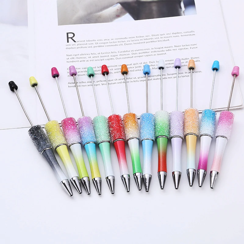 Stylo à bille perlé diamant pailmétrage créatif, stylo à perles bricolage, fait à la main, étudiant, école, cadeau de bureau, nouveau, vente en gros, 1 pièce