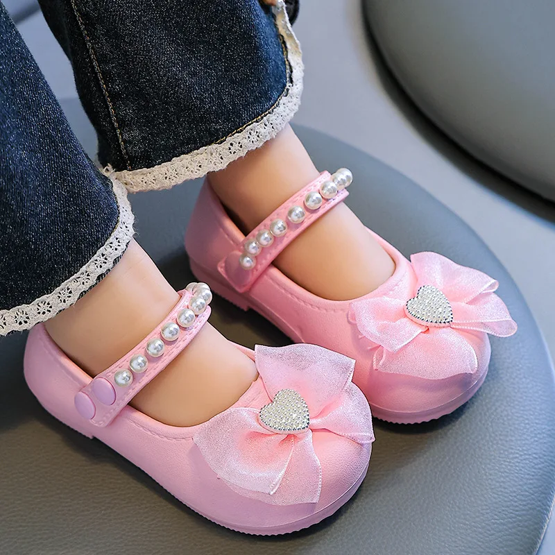 2026 Baby Mädchen Freizeitschuhe Kinder EVA-Schuhe mit Schleife Süße Niedliche Modische Prinzessinnen-Kinderschuhe für Hochzeitskleider und Partys Weiche Ballerinas – Detail 7
