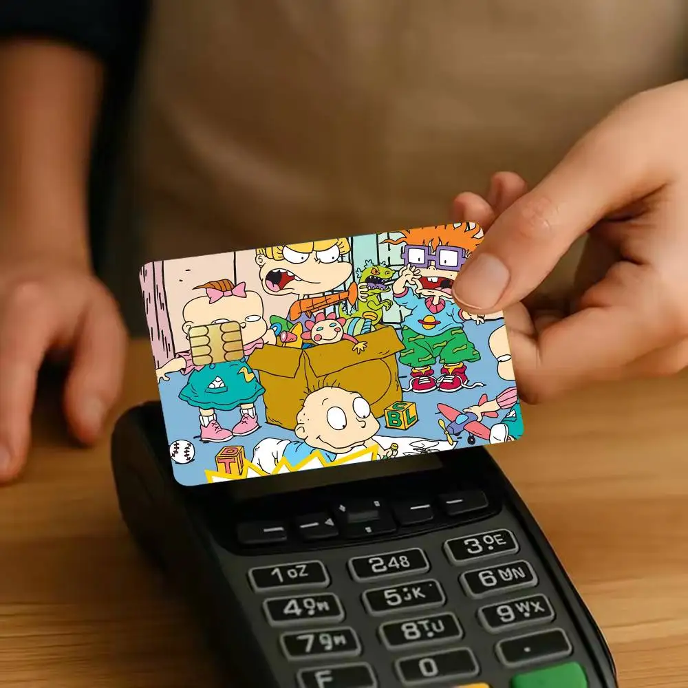C-Cartoon R-Rugrats Sticker Film Tape Skin for Credit Card Debit Card Waterproof Stickers