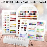 Tablero de exhibición de manicura de 48/88/160 colores, soporte acrílico para uñas con punta falsa, estante expositor de Color para uñas, multifuncional para herramientas de uñas