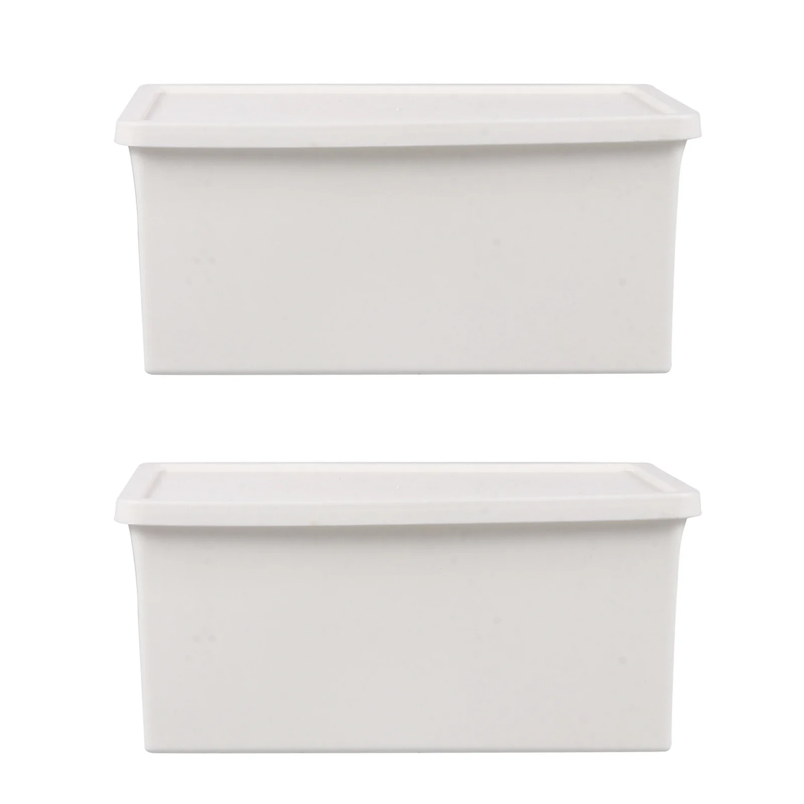 2pcs Plastic Storage Box Strong Premium Household Organizer for Bedroom Sofa Desk Bathroom Kitchen Large Capacity Space