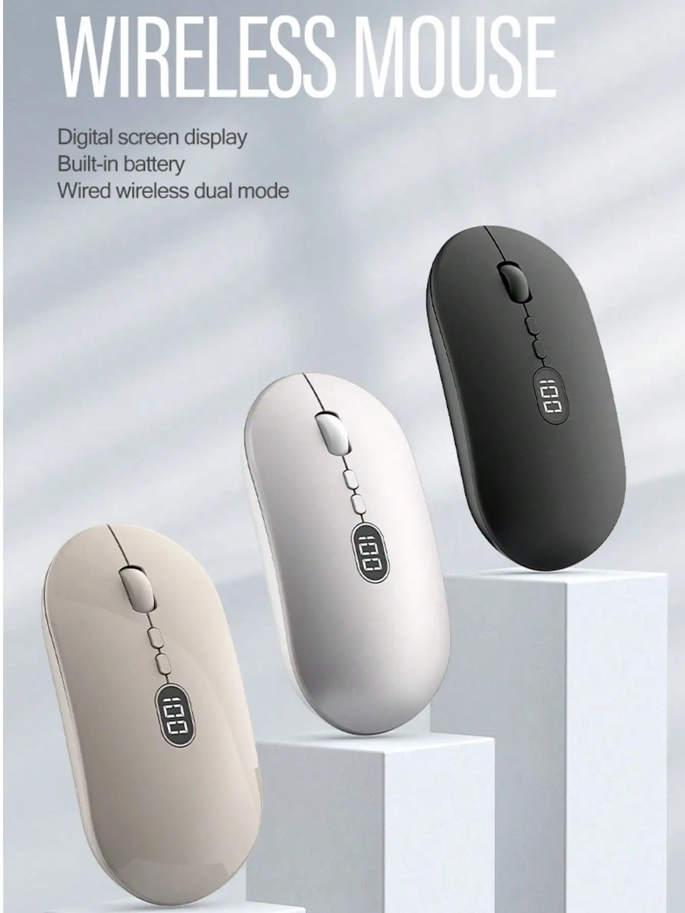 X1 Wireless Mouse with Screen Notebook Office Desktop Computer Gaming Fashion Gaming Mouse