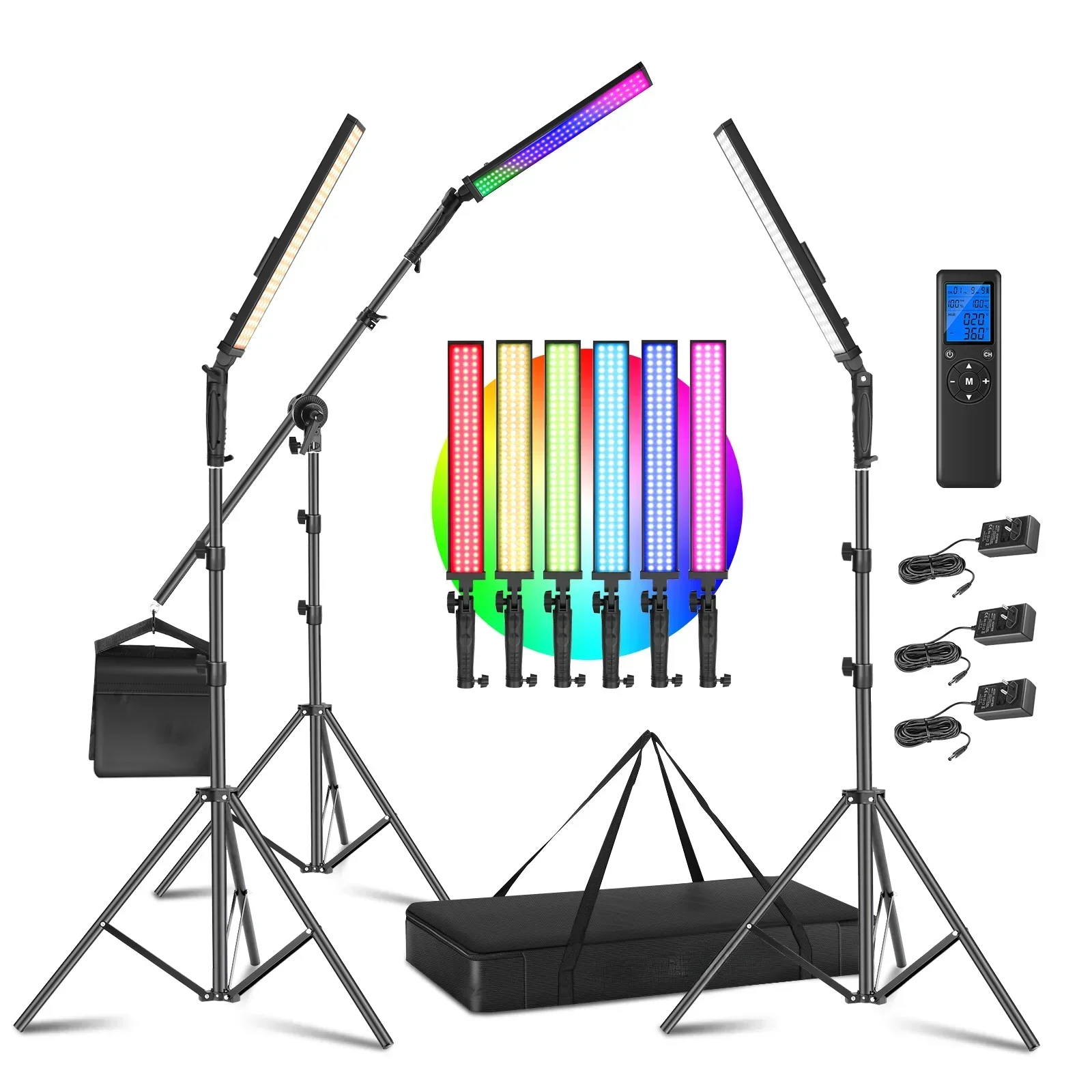 Hot SalesStand Holder With LED Light 360 Photo Booth Studio Light For Party Handheld Continuous Fill Light With Tripod Stand