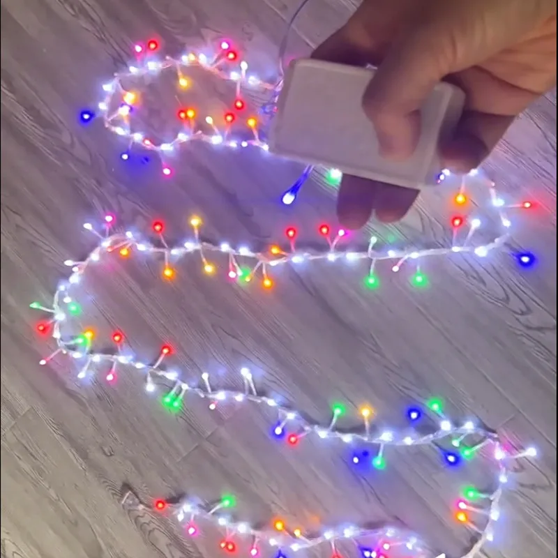 outdoor decorative lights 5M 288 LED flowing light strings, festival color lights, flashing lights, waterproof Christmas lights