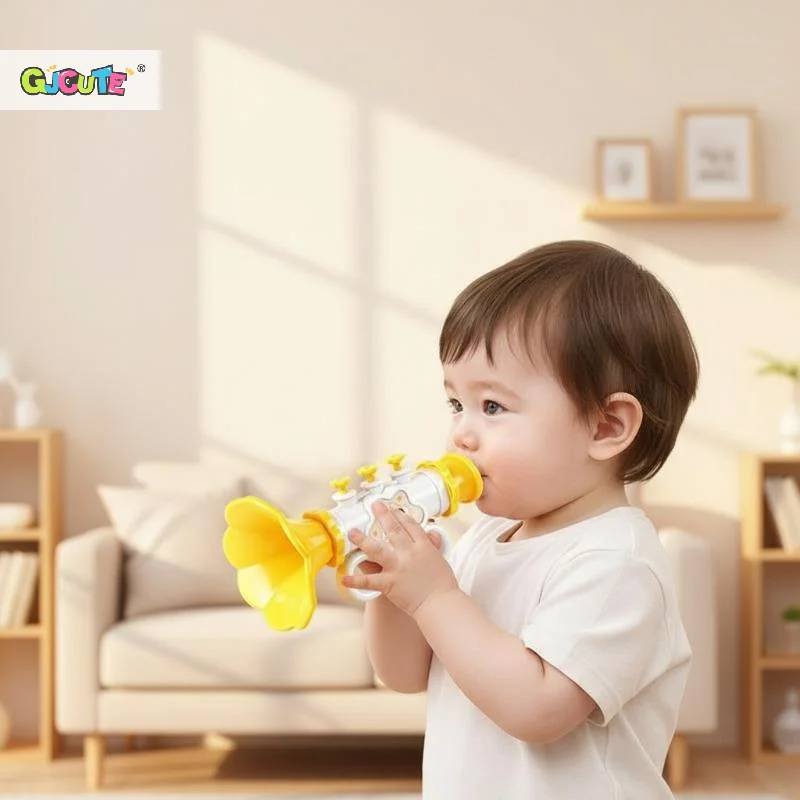 Baby Cartoon Trumpet Whistle Toy Musical Instrument Early Education Blowing Horn Toy Kids Mini Blowing Trumpet Toys Cute Gift