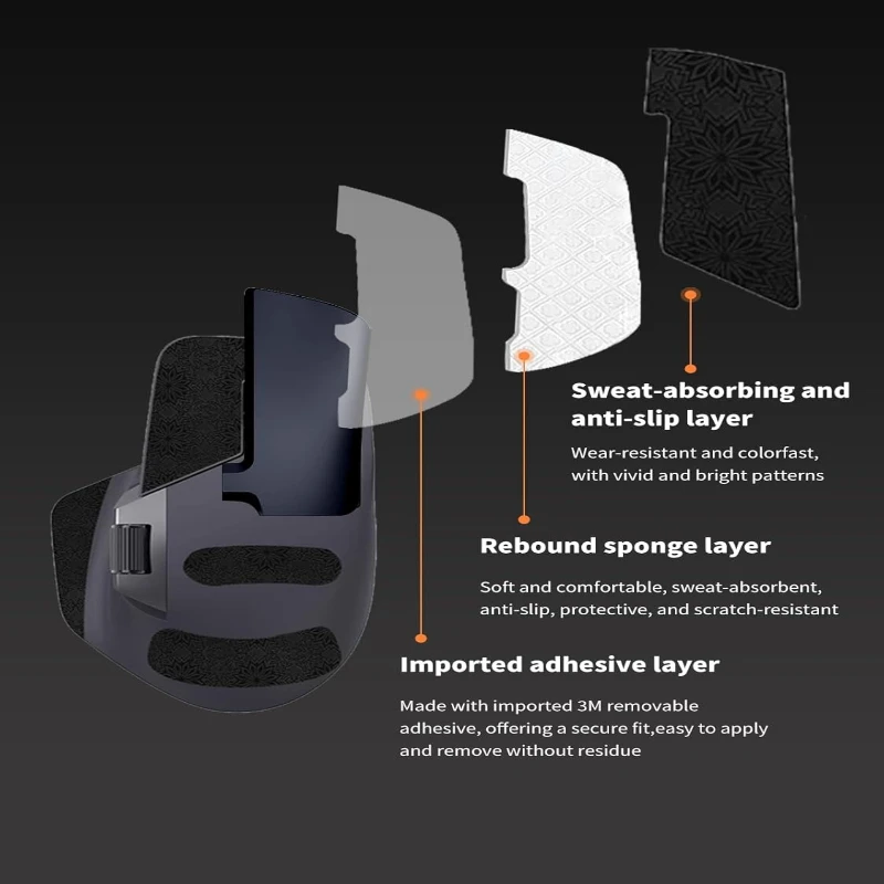 Anti-Slip Gaming Grip Tape For Rapoo MT760 – Full Palm Coverage Sweat-Absorbent Sticker, Pro Esports Accessory Mouse Grip Tape