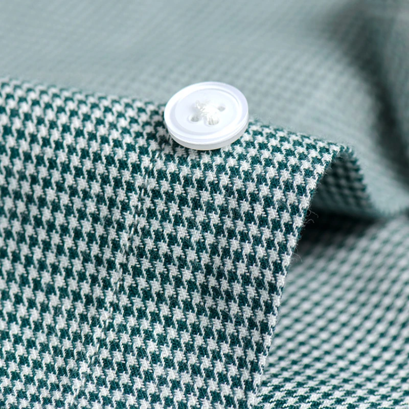 High Quality 100 Cotton Long Sleeve Shirt for Men 4XL 3XL Classic Plaid Striped Shirt Men Long Sleeve Formal Soft Cozy Business