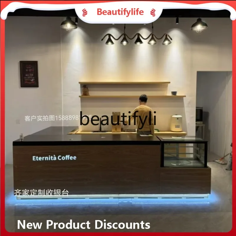 

ss Asmt03A Coffee Shop Cashier Counter Bakery Bar Counter Cake Dessert Shop Hotel Reception Desk Customization