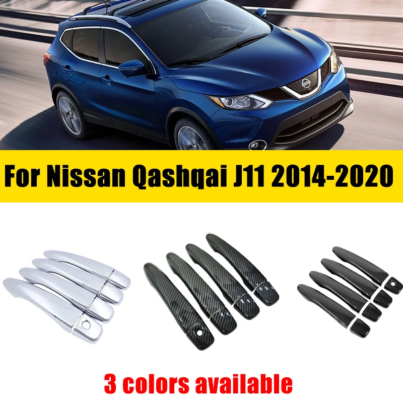 

Door Handle Cover Trim Chrome For Nissan Qashqai J11 Rogue Sport 2014-2020 2015 2016 2017 Anti-scratch Luxurious Car Accessories