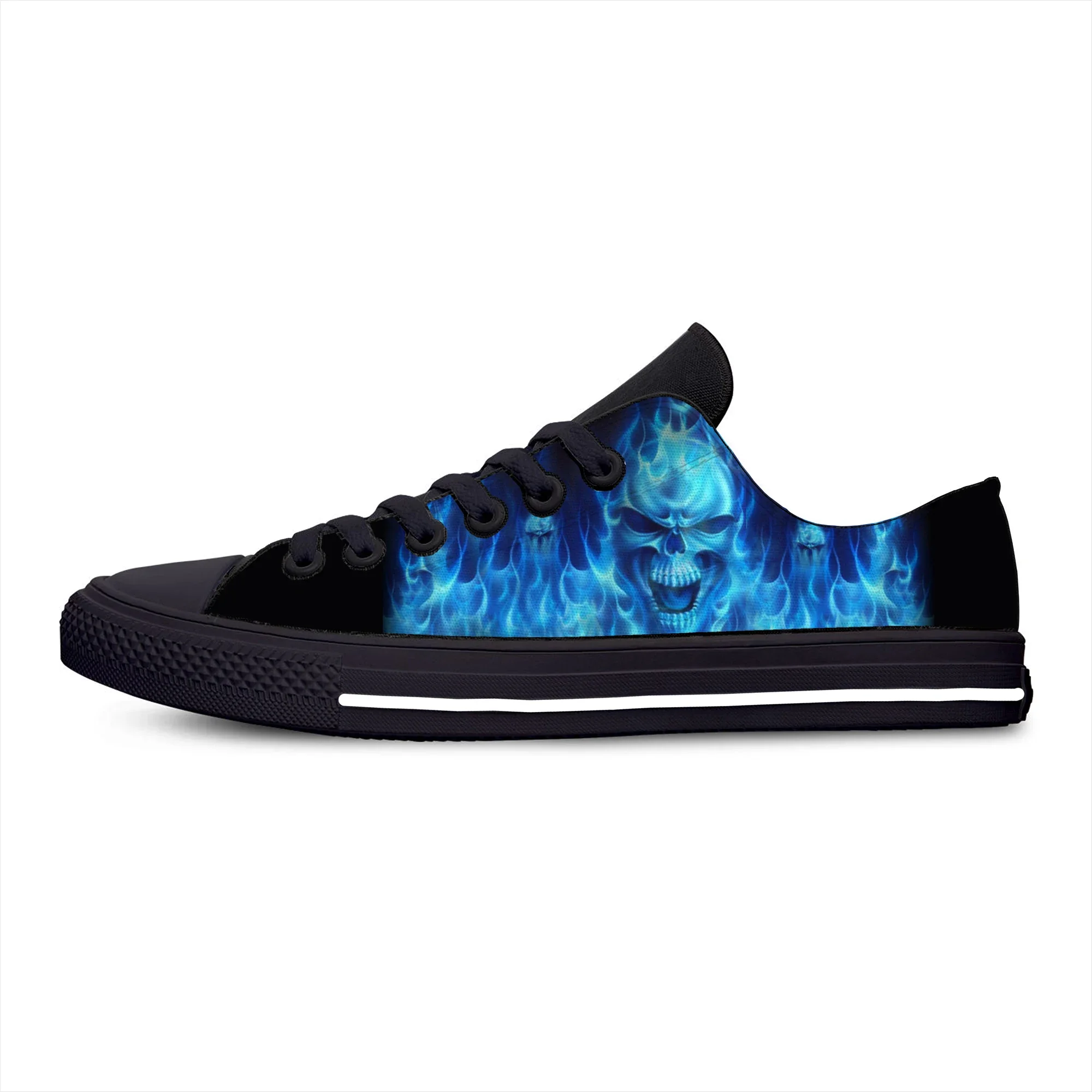 Hot Skull Punk Rock Horror Fashion Cool Funny Classic Casual Shoes Breathable Men Women Sneakers Low Top Lightweight Board Shoes