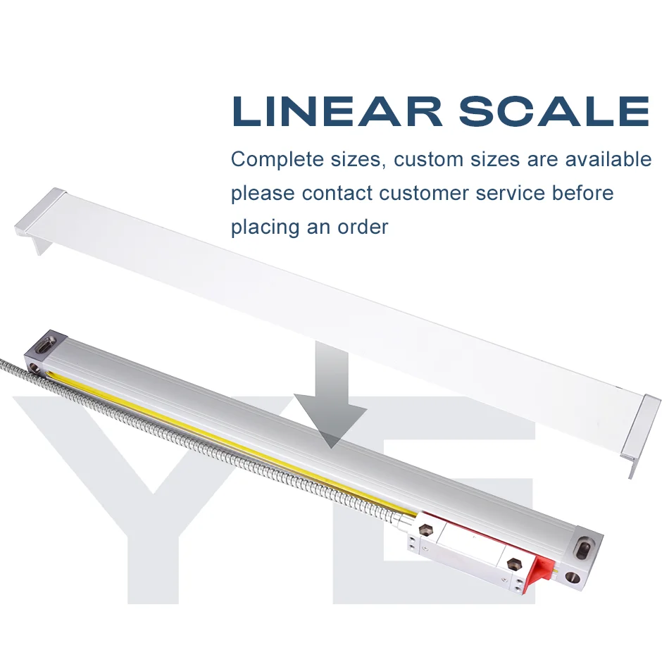 Linear Ruler Linear Scale 5U 5V TTL for Lathe Mill CNC Machines 50 100 450 550 600 700 750 950MM