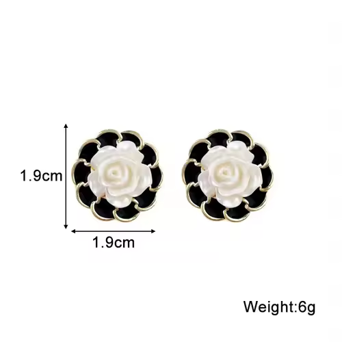Pure White Women's Dangle Earrings Blooming Flower Acrylic Enamel Butterfly Imitation Pearl Heart Hanging Earrings Elegant brinc - Image 21