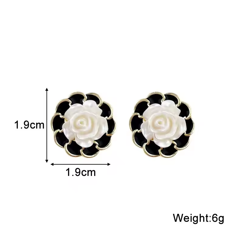 Pure White Women's Dangle Earrings Blooming Flower Acrylic Enamel Butterfly Imitation Pearl Heart Hanging Earrings Elegant brinc - Image 21