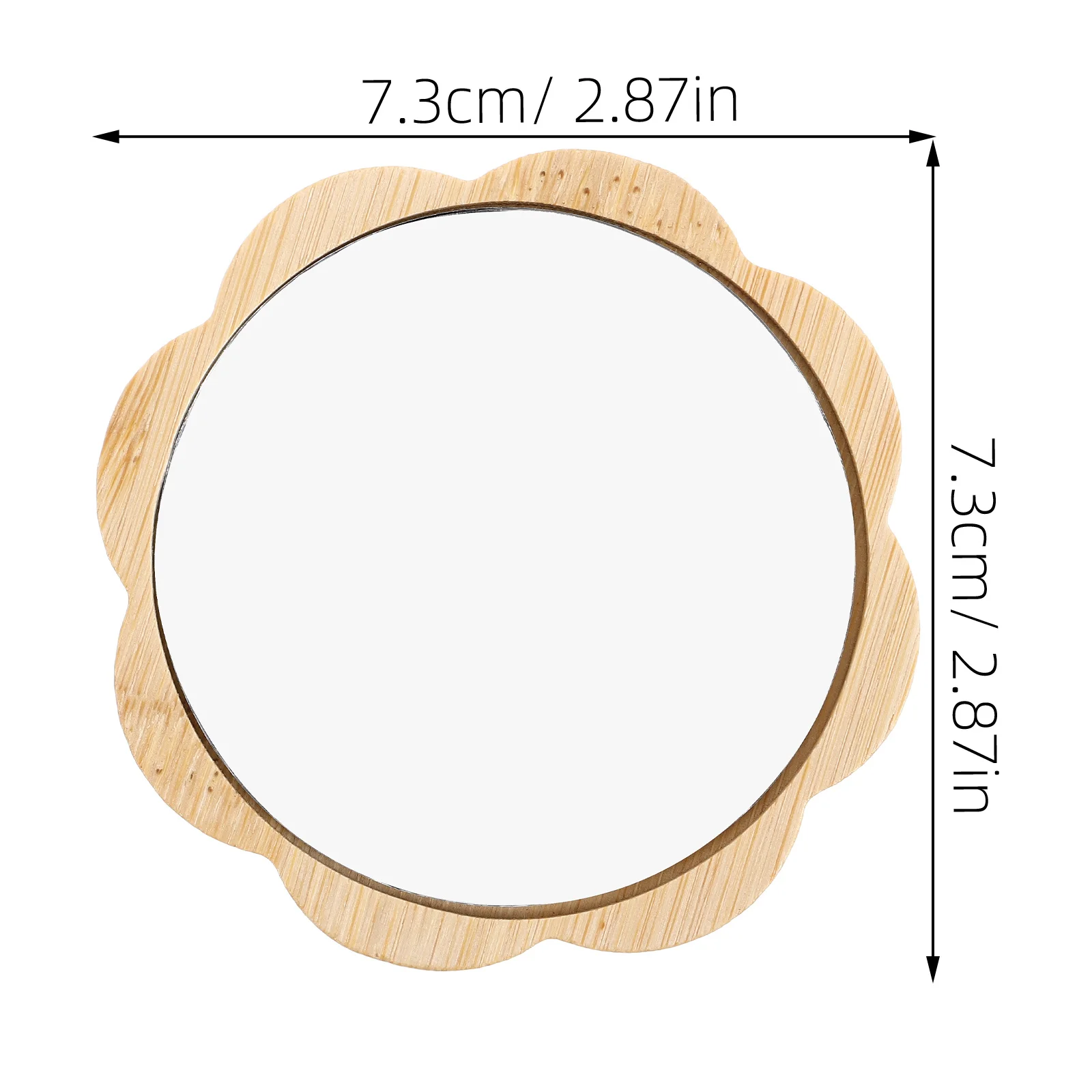 Wooden Makeup Mirror Small Size Compact Travel Portable Handheld Mirror for Purse Women Hand Mirrors Compact Mirrors