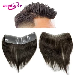 Vstyle Front Human Hairpiece for Men Vloop Thin Skin Natural Human Hair System Full PU 0.14cm Man Toupee 100% Human Hair Wigs