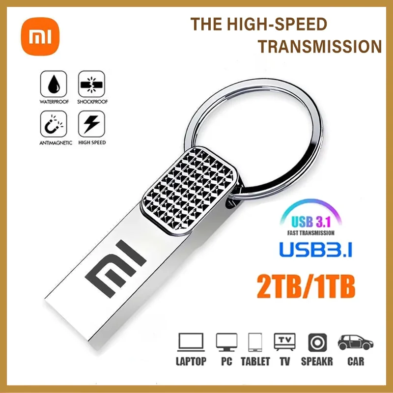 Мини-ручка Xiaomi, интерфейс USB Type C OTG 2 ТБ, 512 ГБ, портативный металлический флэш-накопитель USB 3,2 для телефона, электронная коммерция, память USB