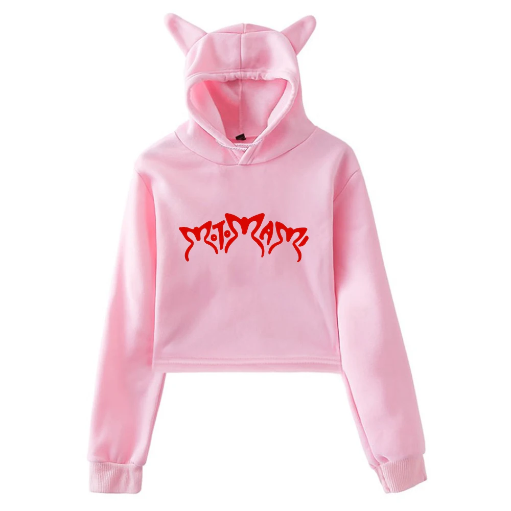 

Spanish Motomami Rosalia Merch Pullover Cat Ears Hoodie Long Sleeve Sweatshirts Female Crop Top 2023 Fashion Women's Clothes