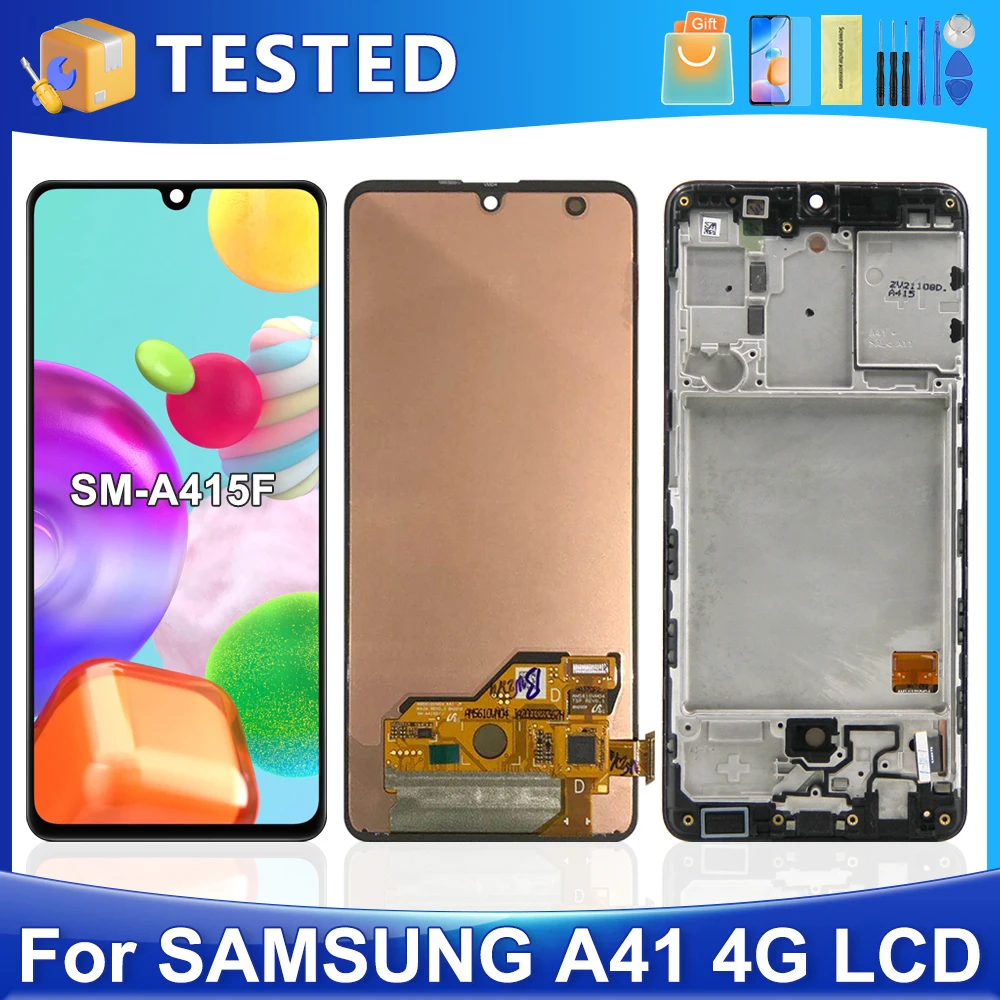 

6,1 дюйма A41 4G для Samsung для A415 A415F SCV48 SC-41A ЖК-дисплей сенсорный экран дигитайзер в сборе Замена