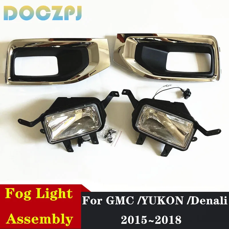 1Set Car Front Fog Lamp Foglight Assembly For GMC For YUKON For Denali 2015 2016 2017 2018 With Switch Upgrade Kit