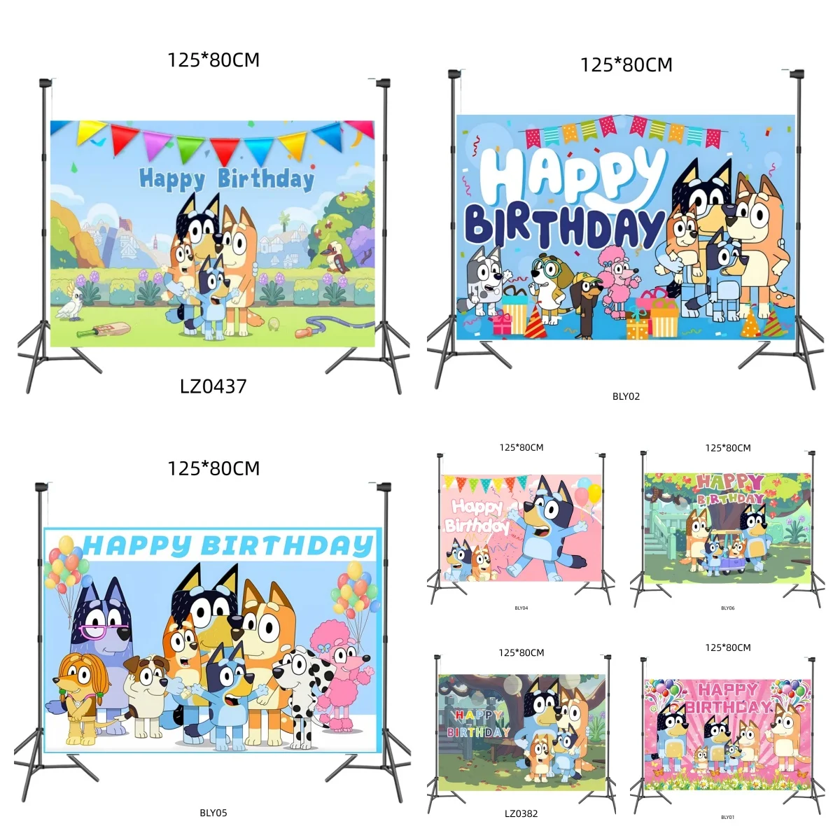 

Bluey Bingo Family Theme Cartoon Dog Birthday party holiday banner background wall background Backdrop Bluey Baby Shower Bingo